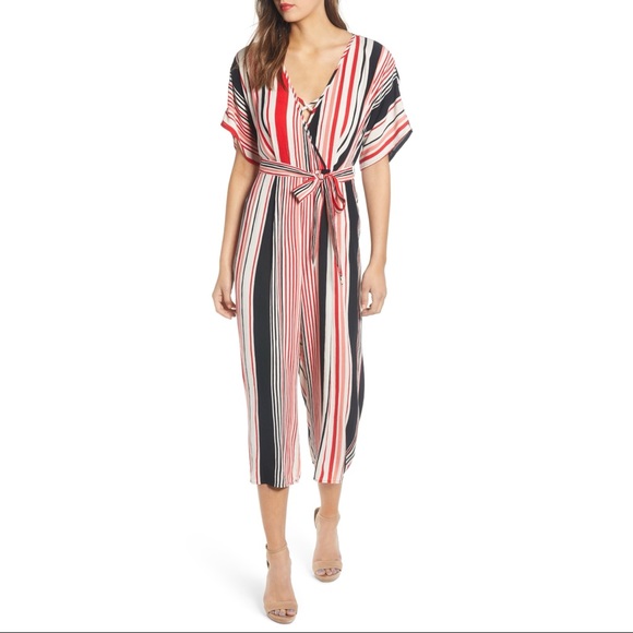 Band of Gypsies Pants - Band of Gypsies stripe jumpsuit wide leg RELISTED